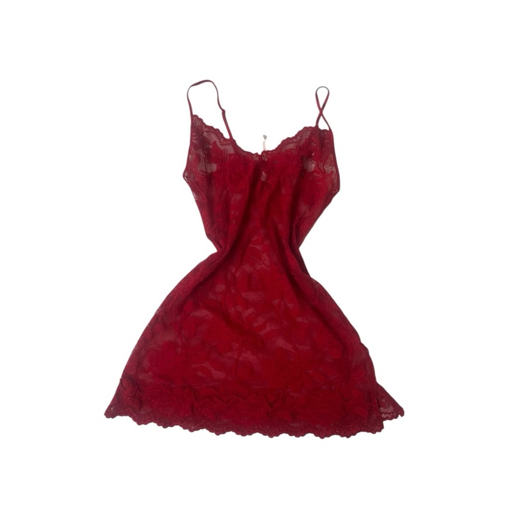 Victoria's Secret Deep Red Lace Slip - Picture 4 of 12